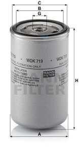 Filtr paliwa MANN-FILTER WDK719 