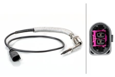 CZUJNIK TEMPERATURY SPALIN HELLA 6PT014495081 045906088G SEAT SKODA VW