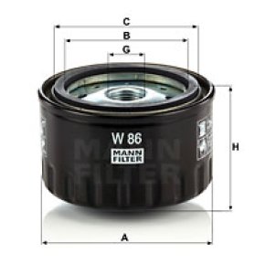 Filtr oleju MANN-FILTER W86 