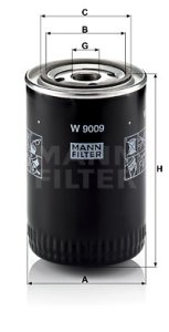 Filtr oleju MANN-FILTER W9009 