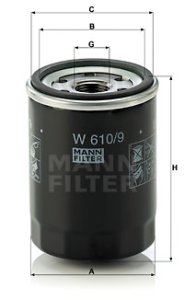 Filtr oleju MANN-FILTER W610/9 W6109