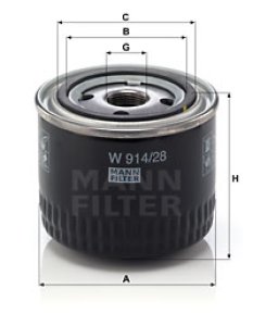 Filtr oleju MANN-FILTER W914/28 W91428