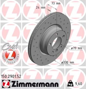 Tarcza hamulcowa ZIMMERMANN 150.2901.52 34116792221