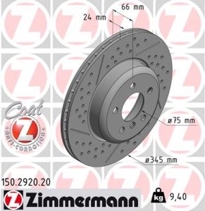 Tarcza hamulcowa ZIMMERMANN 150.2920.20 34206797600