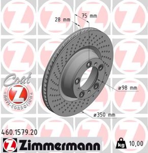 Tarcza hamulcowa ZIMMERMANN 460.1579.20 99735240601