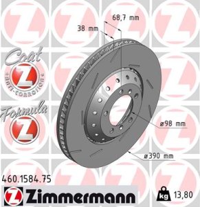 Tarcza hamulcowa ZIMMERMANN 460.1584.75 97035140500