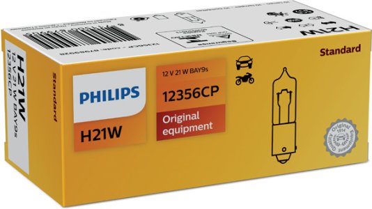 ŻARÓWKA H21W PHILIPS 12V 21W BAY9S