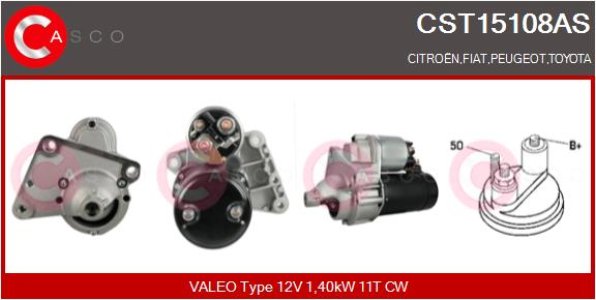 ROZRUSZNIK CASCO CST15108AS 12V 1.4KW