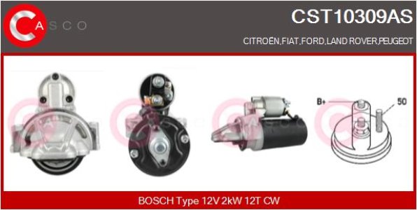 ROZRUSZNIK CASCO CST10309AS 12V 2.0KW