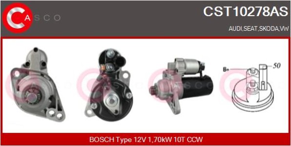 ROZRUSZNIK CASCO CST10278AS 12V 1.7KW