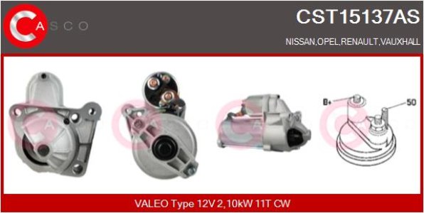 ROZRUSZNIK CASCO CST15137AS 12V 2.1KW