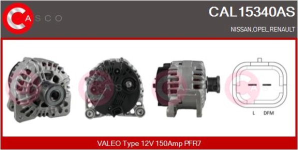 Alternator CASCO CAL15340AS 12V 150A