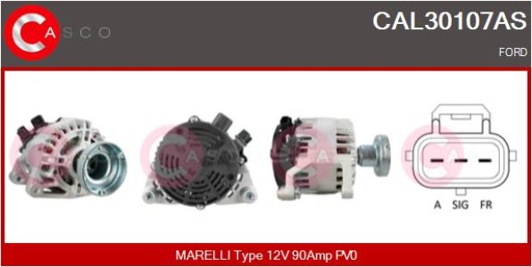 ALTERNATOR CASCO CAL30107AS 12V 90A