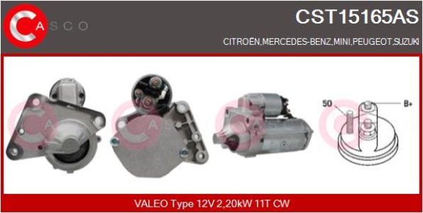 ROZRUSZNIK CASCO CST15165AS 12V 2.2KW