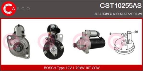 ROZRUSZNIK CASCO CST10255AS 12V 1.7KW