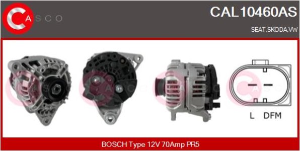 ALTERNATOR 12V 70A CASCO CAL10460AS 