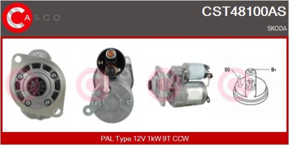 ROZRUSZNIK CASCO CST48100AS 12V 1.0KW
