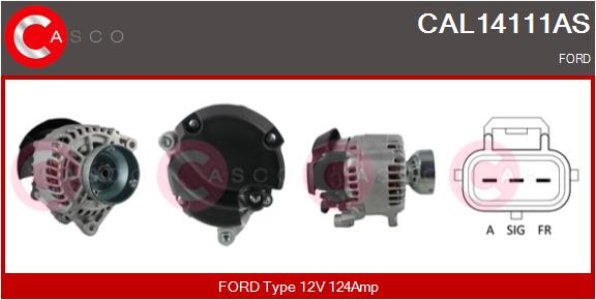 ALTERNATOR 12V 124A CASCO CAL14111AS 