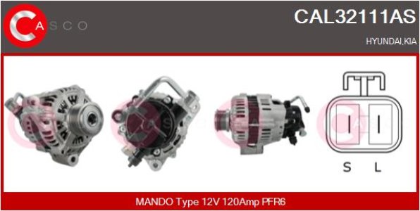 ALTERNATOR CASCO CAL32111AS 12V 120A
