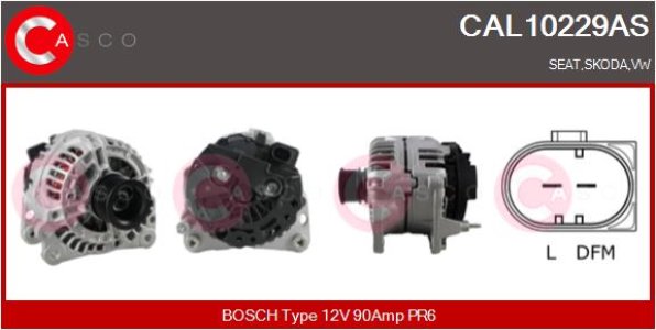 ALTERNATOR CASCO CAL10229AS 12V 90A