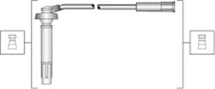 Przewody wysokiego napięcia komplet MAGNETI MARELLI MSK1309 