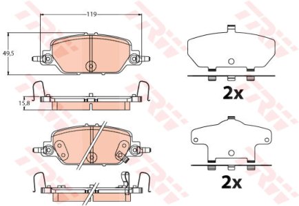 KLOCKI HAMULC. HONDA CR-V  17- TYŁ