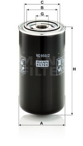 Filtr oleju automatyczna skrzynia biegów MANN-FILTER WD950/2 WD9502