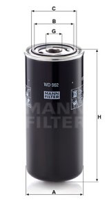Filtr oleju MANN-FILTER WD962 