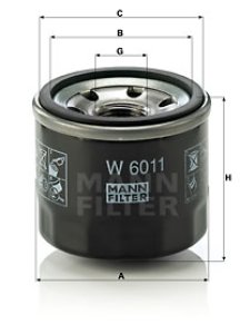 Filtr oleju MANN-FILTER W6011 