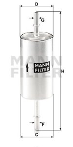 Filtr paliwa MANN-FILTER WK512/1 WK5121