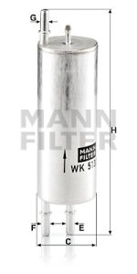 Filtr paliwa MANN-FILTER WK513/3 WK5133