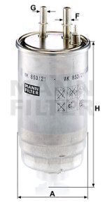 Filtr paliwa MANN-FILTER WK853/21 WK85321