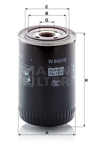 Filtr oleju MANN-FILTER W940/18 W94018