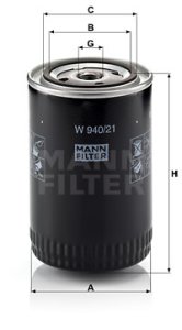 Filtr oleju MANN-FILTER W940/21 W94021