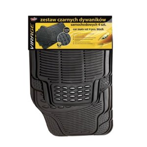 ZESTAW CZARNYCH DYWANIKÓW 4 SZT