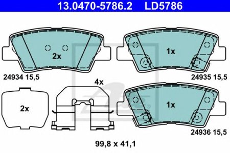Klocki hamulcowe ATE 13.0470-5786 583023ZA70
