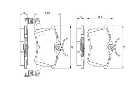 Klocki hamulcowe BOSCH 0986424661 23527.15.0