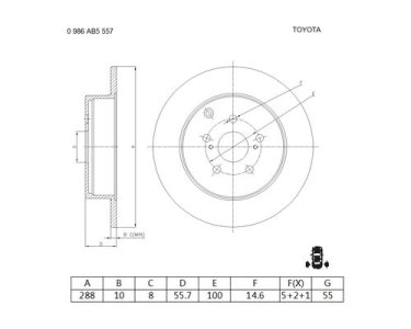 Tarcza hamulcowa BOSCH 0986479147 26310AA092