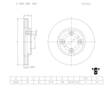 Tarcza hamulcowa BOSCH 0986479294 2E0615301