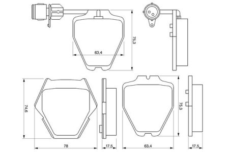Tarcza hamulcowa BOSCH 0986479295 2E0615601A