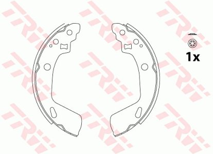 Szczęki hamulcowe TRW GS8818 5320068L01 SUZUKI SWIFT  10-