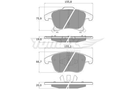 KLOCKI HAMULC. FORD MONDEO  14- PRZÓD