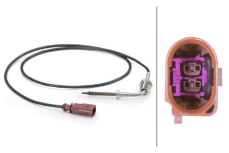 CZUJNIK, TEMPERATURY SPALIN HELLA 6PT 014 494 271 059906088S AUDI VW