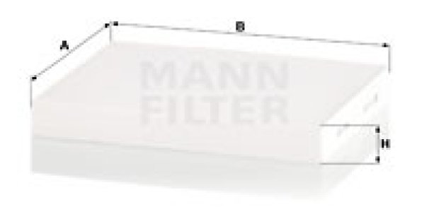 FILTR POWIETRZA KABINOWY MANN-FILTER CU24024 HYUNDAI