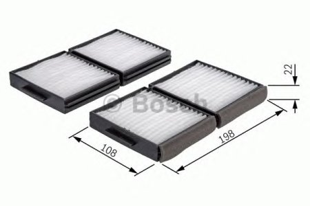 Filtr kabinowy BOSCH 1987432117 CU2033-2