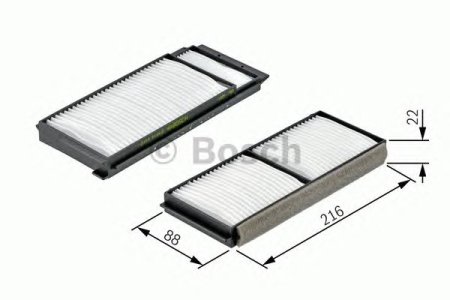 Filtr kabinowy BOSCH 1987432163 CU22001-2