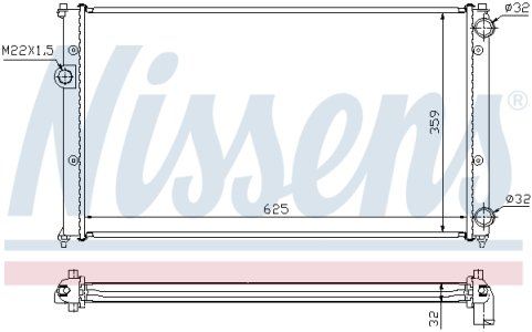 Chłodnica silnika NISSENS 652441 1H0121253C