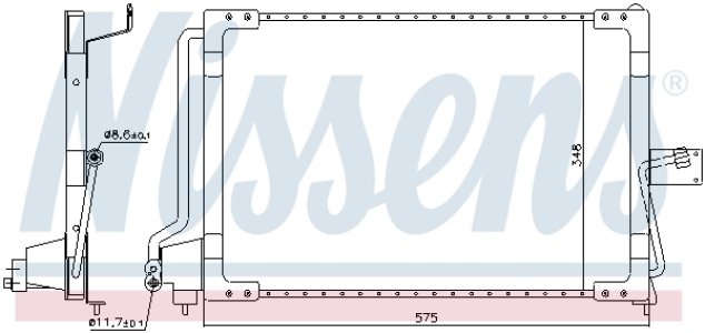 Chłodnica klimatyzacji NISSENS 94117 1618012