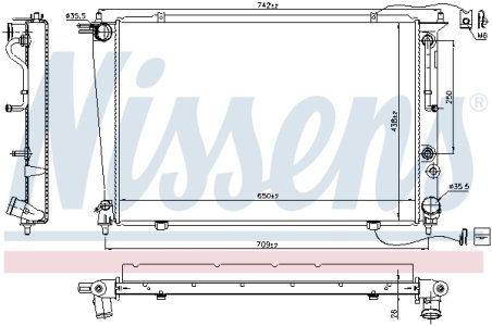 Chłodnica silnika NISSENS 67040 253104A150