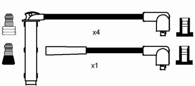 Przewody wysokiego napięcia komplet NGK RC-RV415 GHT284